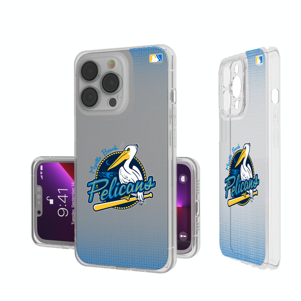 Myrtle Beach Pelicans Linen iPhone Clear Phone Case