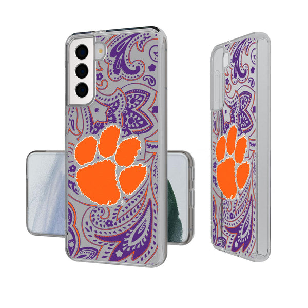 Clemson Tigers Paisley Galaxy Clear Case