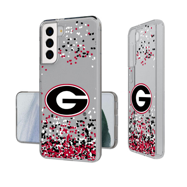 Georgia Bulldogs Confetti Galaxy Clear Case