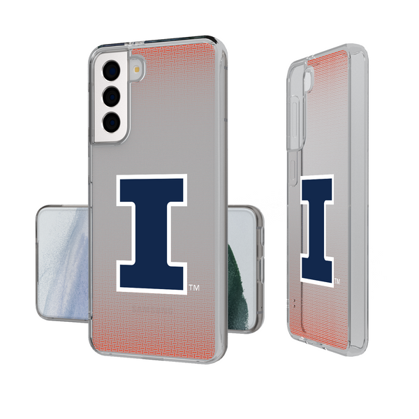 Illinois Fighting Illini Linen Galaxy Clear Phone Case