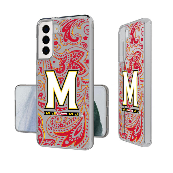 Maryland Terrapins Paisley Galaxy Clear Case
