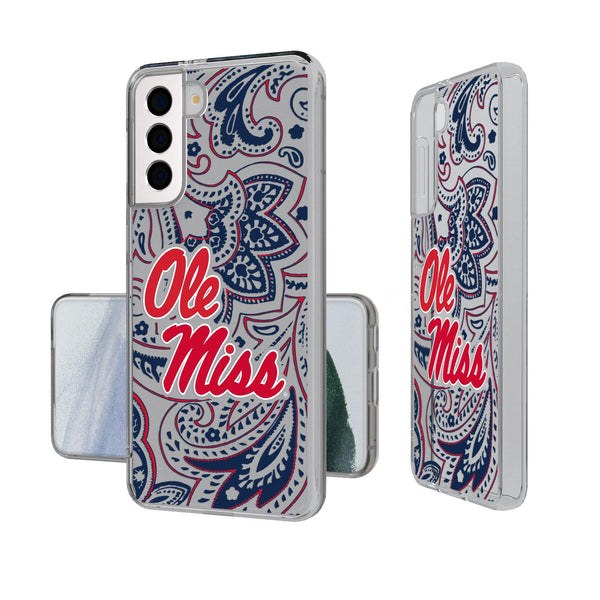 Mississippi Ole Miss Rebels Paisley Galaxy Clear Case