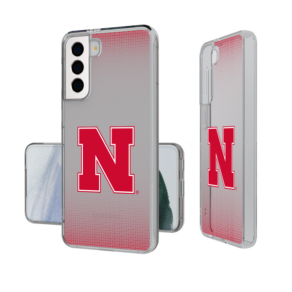 Nebraska Huskers N Linen Galaxy Clear Phone Case