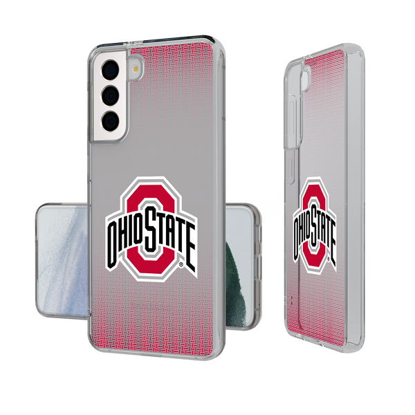 Ohio State Buckeyes Linen Galaxy Clear Phone Case