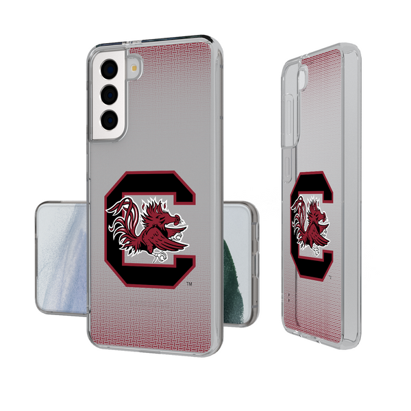 South Carolina Fighting Gamecocks Linen Galaxy Clear Phone Case
