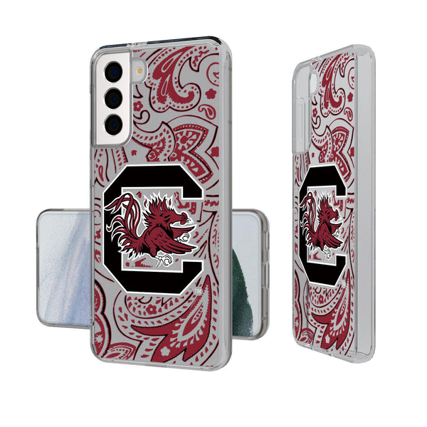 South Carolina Fighting Gamecocks Paisley Galaxy Clear Case