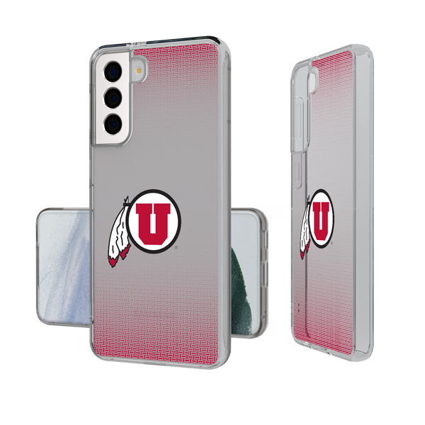 Utah Utes Linen Galaxy Clear Phone Case