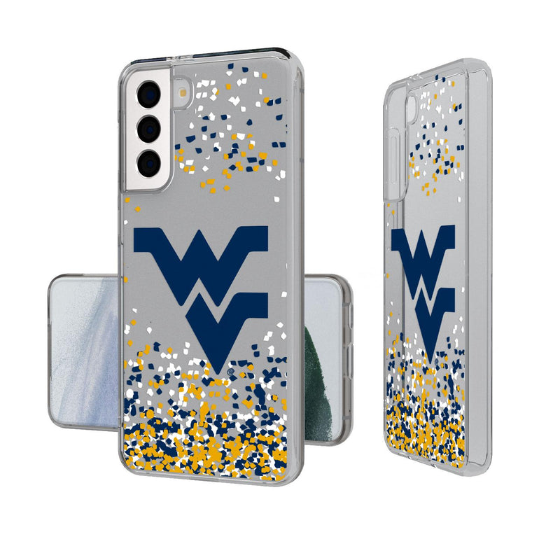 West Virginia Mountaineers Confetti Galaxy Clear Case