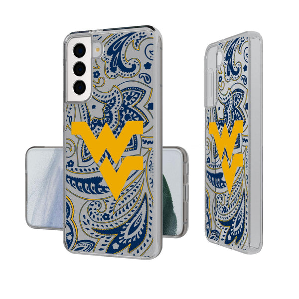 West Virginia Mountaineers Paisley Galaxy Clear Case