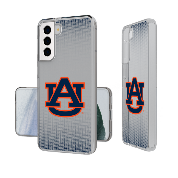 Auburn Tigers Linen Galaxy Clear Phone Case