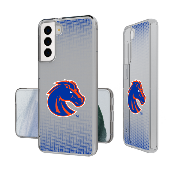 Boise State Broncos Linen Galaxy Clear Phone Case