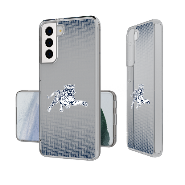 Jackson State Tigers Linen Galaxy Clear Phone Case