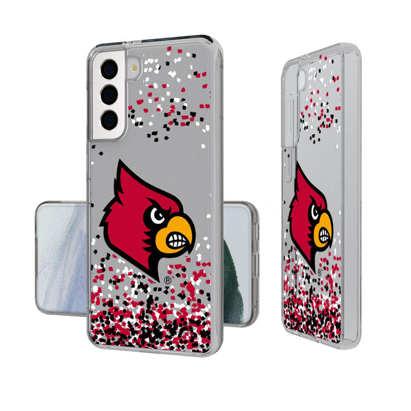 Louisville Cardinals Confetti Galaxy Clear Case