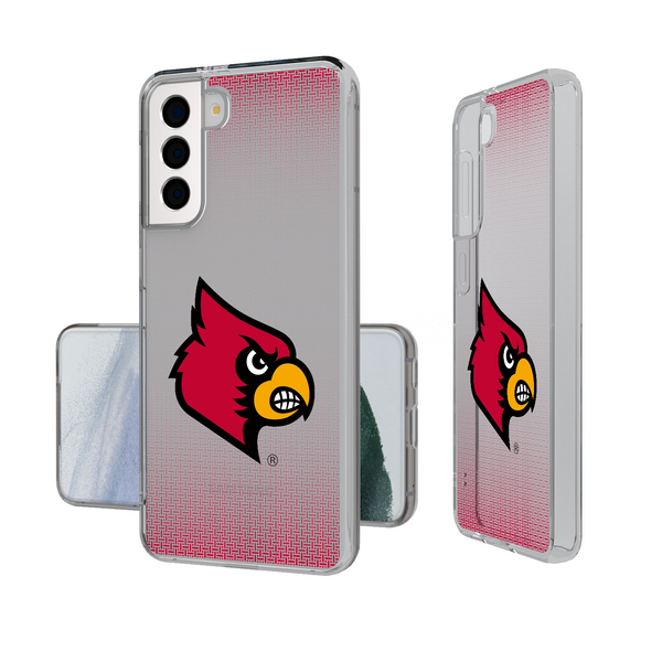 Louisville Cardinals Linen Galaxy Clear Phone Case