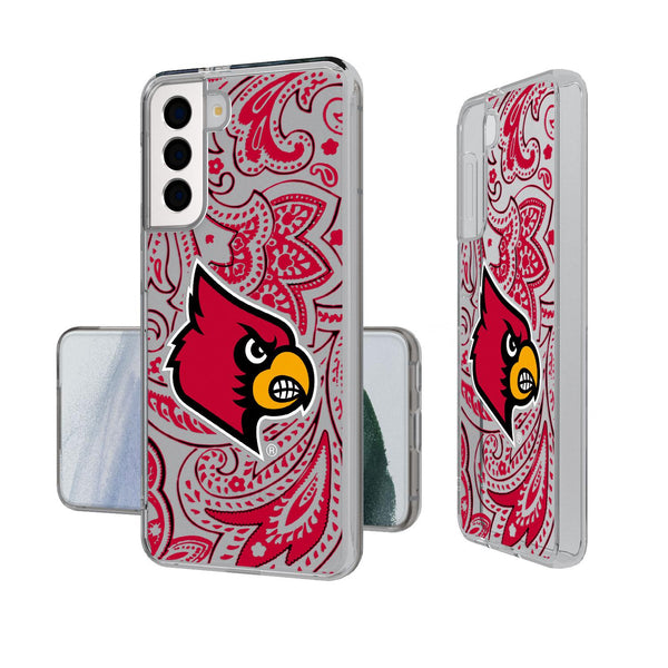 Louisville Cardinals Paisley Galaxy Clear Case