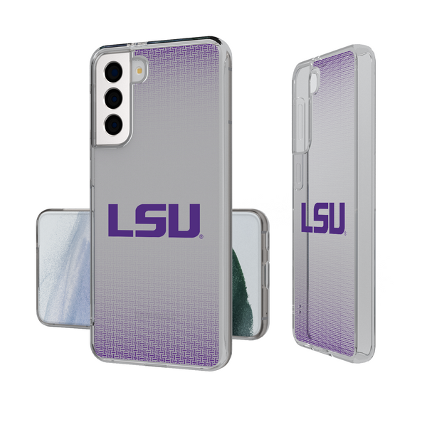 Louisiana State University Tigers Linen Galaxy Clear Phone Case