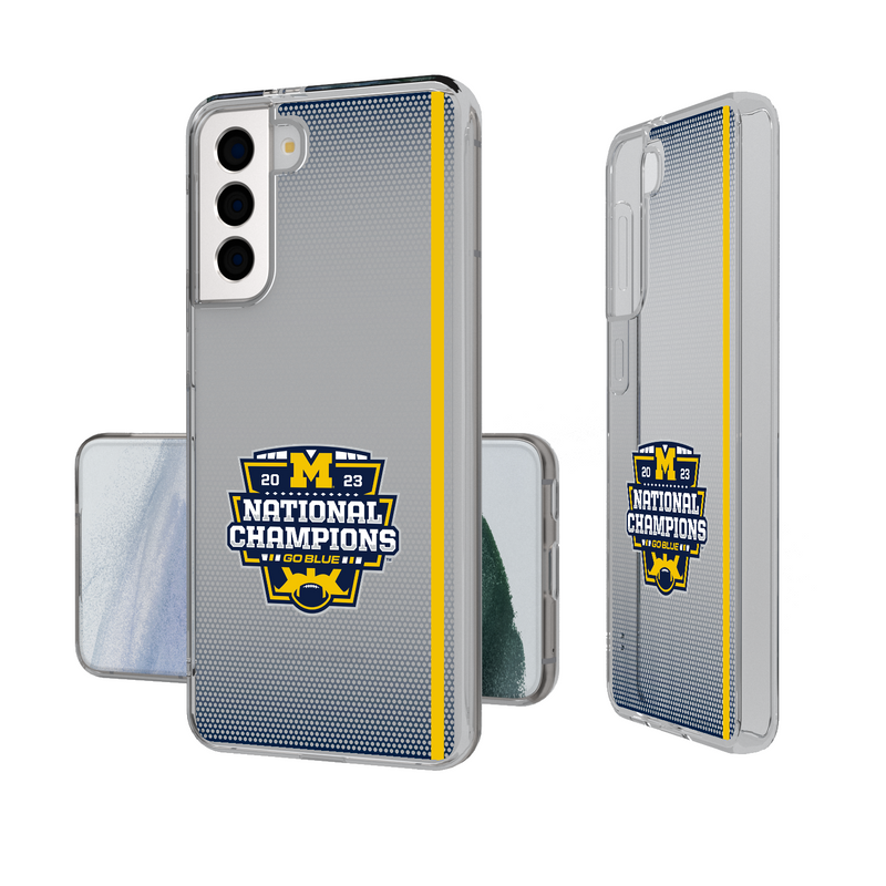 Michigan Wolverines 2023 College Football Playoff National Champion Galaxy Clear Phone Case