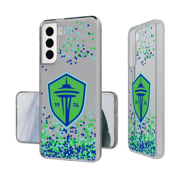 Seattle Sounders FC   Confetti Galaxy Clear Phone Case