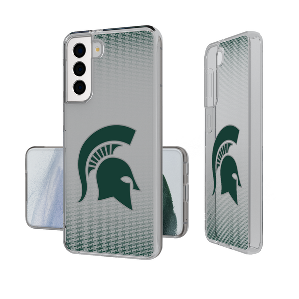 Michigan State Spartans Linen Galaxy Clear Phone Case