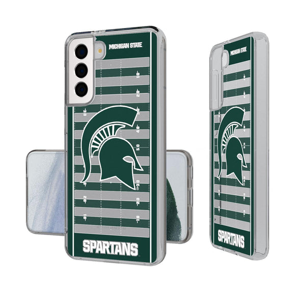 Michigan State Spartans Football Field Galaxy Clear Case