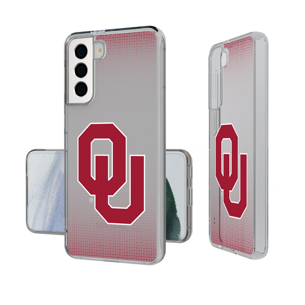 Oklahoma Sooners Linen Galaxy Clear Phone Case