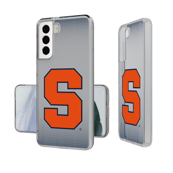 Syracuse Orange Linen Galaxy Clear Phone Case