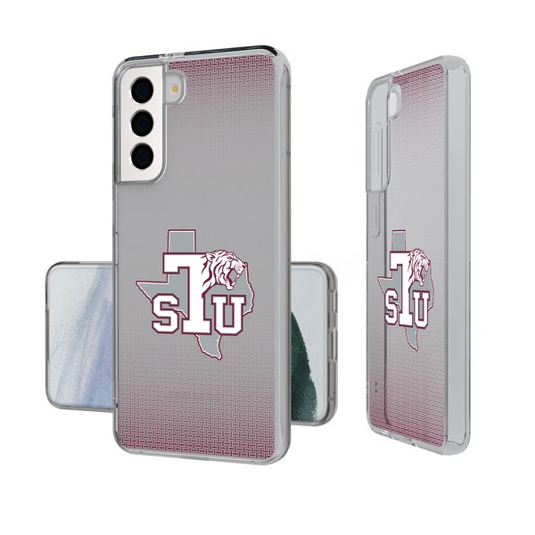 Texas Southern Tigers Linen Galaxy Clear Phone Case