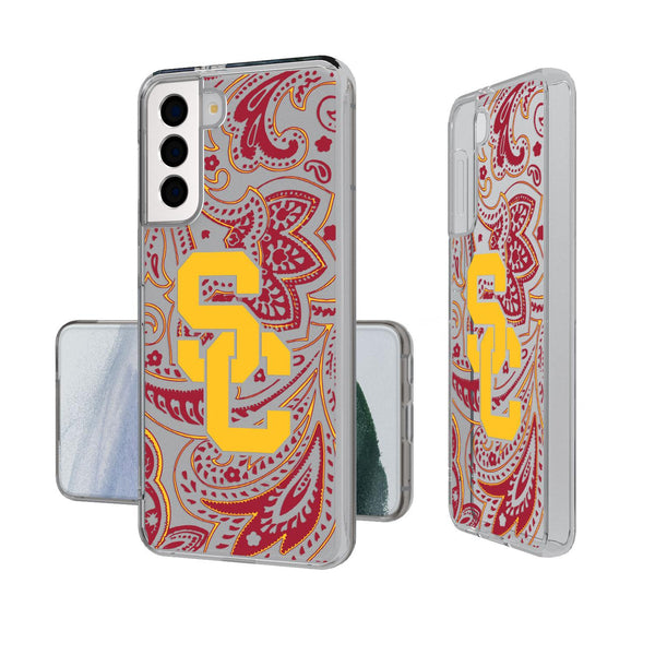 Southern California Trojans Paisley Galaxy Clear Case