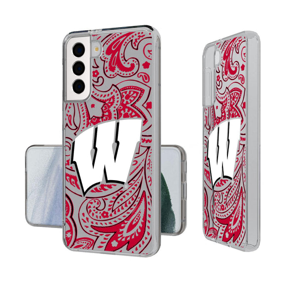 Wisconsin Badgers Paisley Galaxy Clear Case