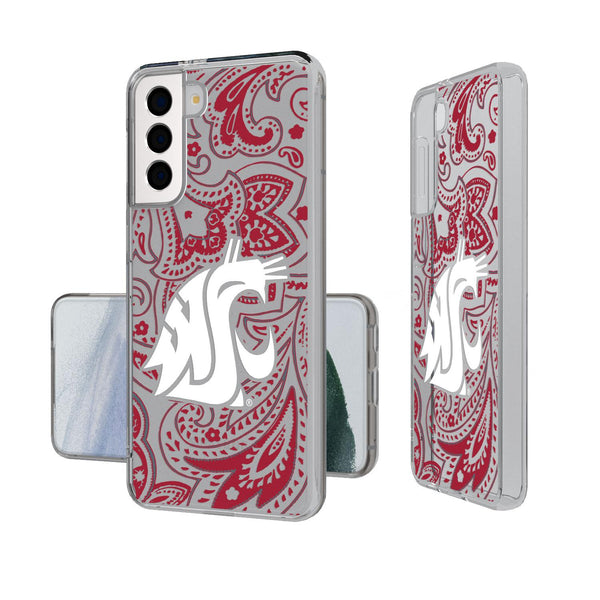 Washington State Cougars Paisley Galaxy Clear Case
