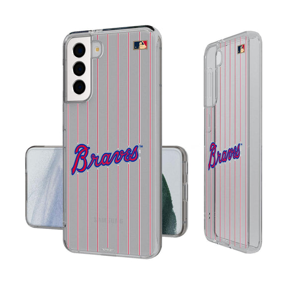 Atlanta Braves Home 2012 - Cooperstown Collection Pinstripe Galaxy Clear Case