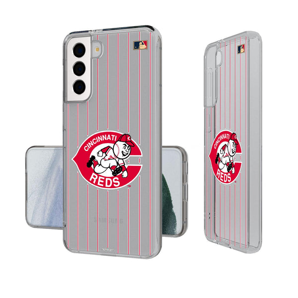 Cincinnati Reds 1974-1992 - Cooperstown Collection Pinstripe Galaxy Clear Case