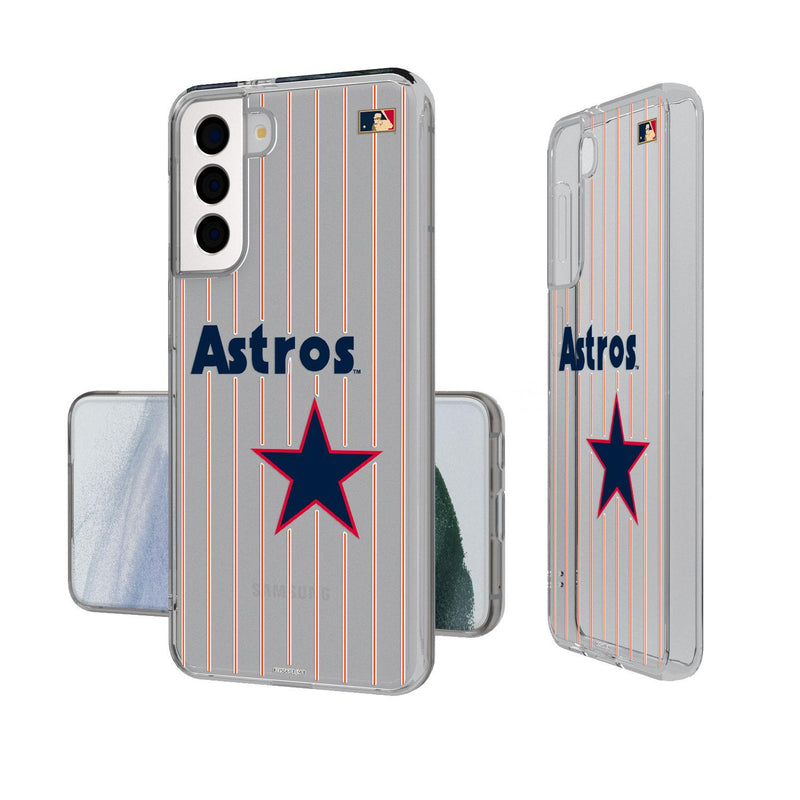 Houston Astros 1975-1981 - Cooperstown Collection Pinstripe Galaxy Clear Case