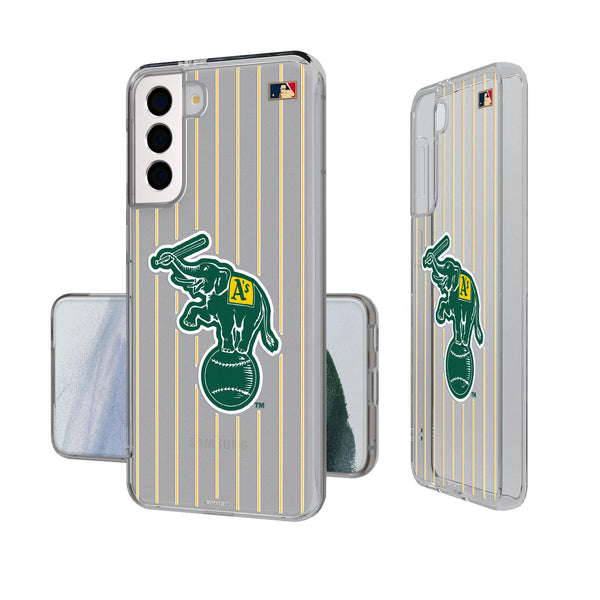 Oakland As  Home 1988 - Cooperstown Collection Pinstripe Galaxy Clear Case