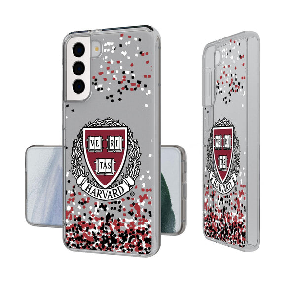 Harvard Crimson Confetti Galaxy Clear Case