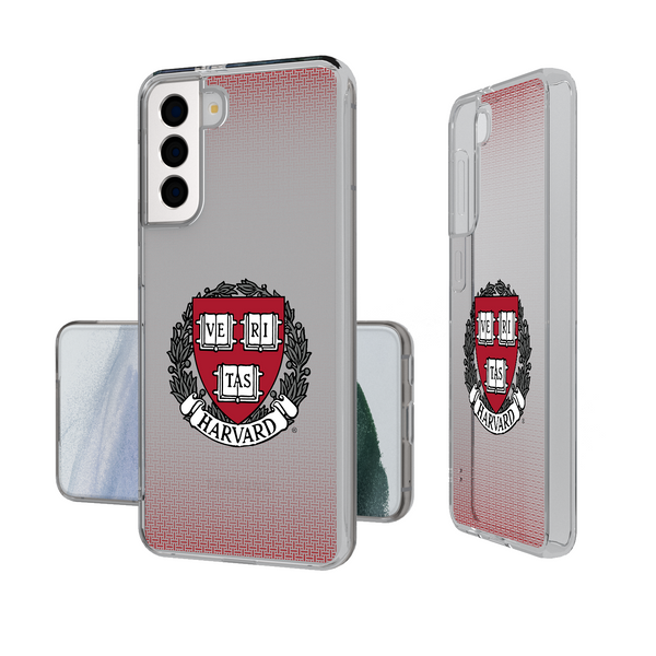 Harvard Crimson Linen Galaxy Clear Phone Case