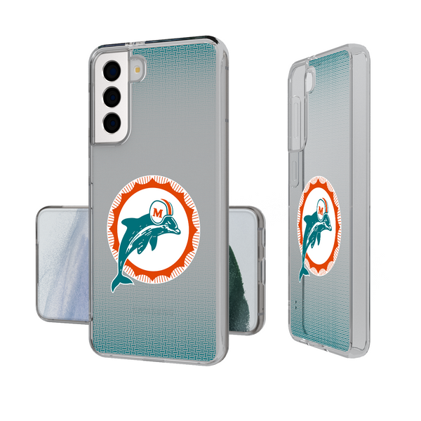 Miami Dolphins 1966-1973 Historic Collection Linen Galaxy Clear Phone Case
