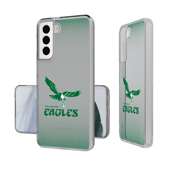 Philadelphia Eagles 1973-1995 Historic Collection Linen Galaxy Clear Phone Case