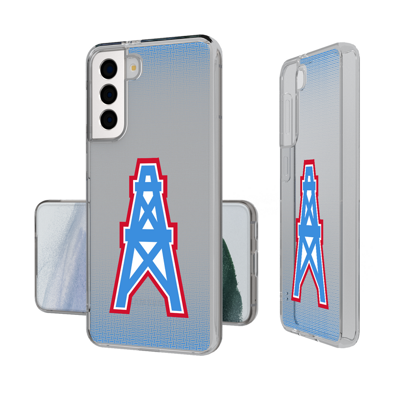 Houston Oilers Historic Collection Linen Galaxy Clear Phone Case