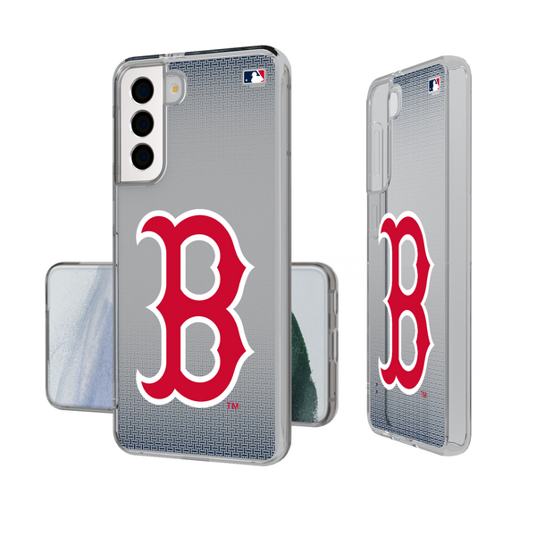 Boston Red Sox Linen Galaxy Clear Phone Case
