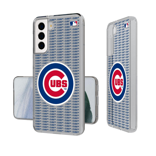 Chicago Cubs Blackletter Galaxy Clear Case