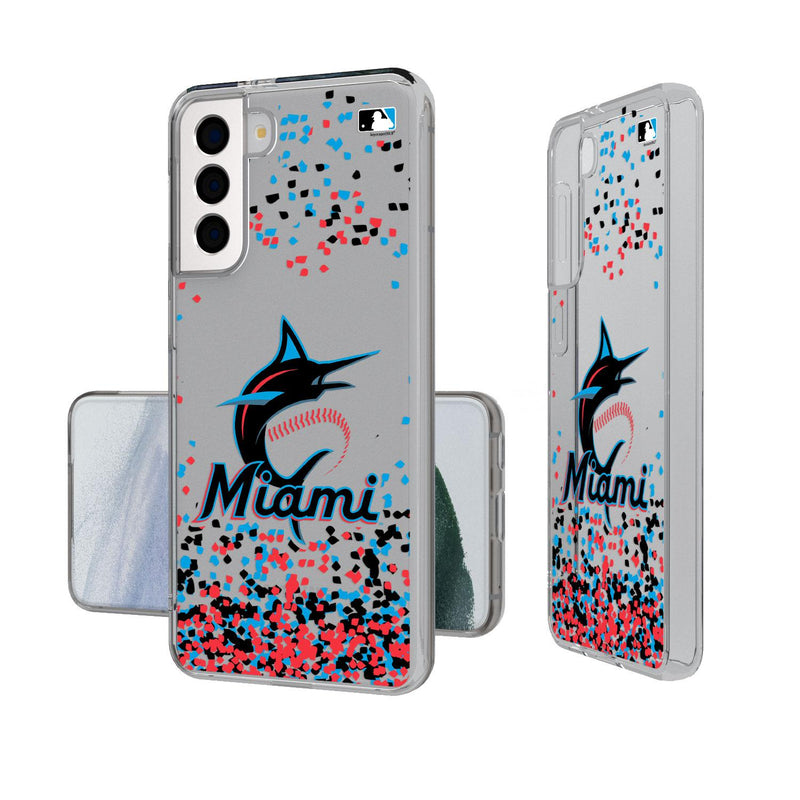 Miami Marlins Confetti Galaxy Clear Case