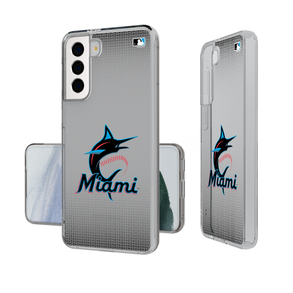 Miami Marlins Linen Galaxy Clear Phone Case