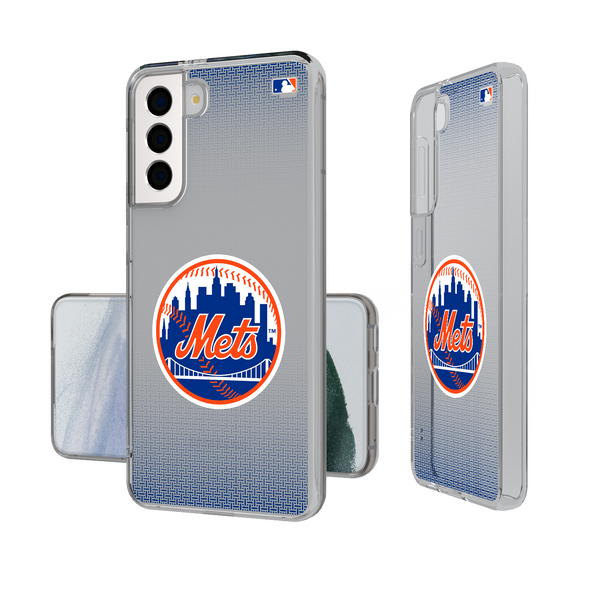 New York Mets Linen Galaxy Clear Phone Case