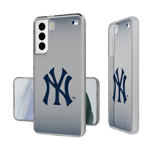 New York Yankees Linen Galaxy Clear Phone Case