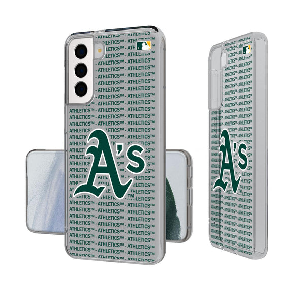 Oakland Athletics Blackletter Galaxy Clear Case