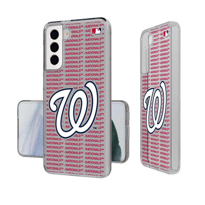 Washington Nationals Blackletter Galaxy Clear Case