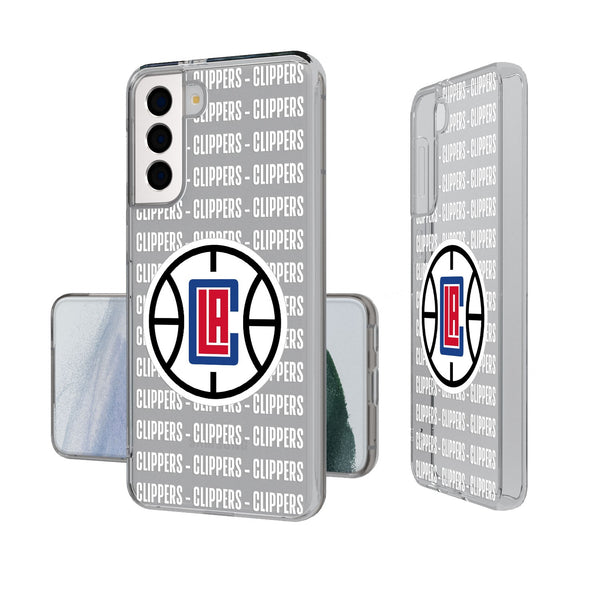 Los Angeles Clippers Blackletter Galaxy Clear Case