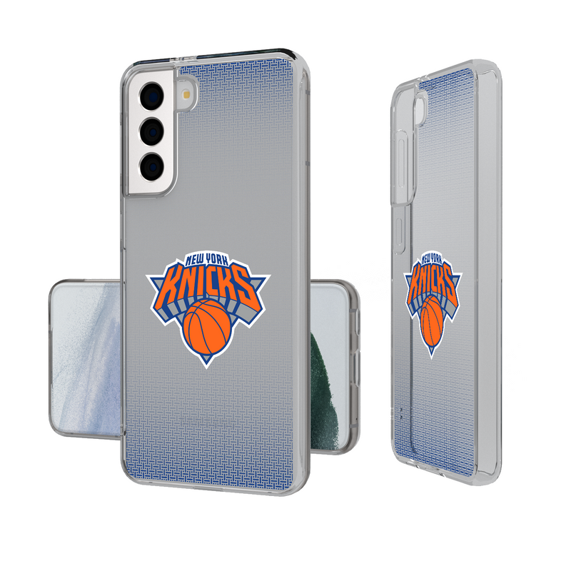 New York Knicks Linen Galaxy Clear Phone Case