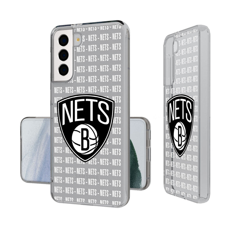 Brooklyn Nets Blackletter Galaxy Clear Case